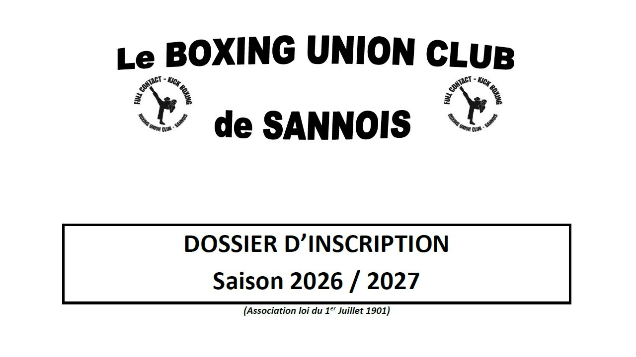 /!\ DOSSIER D'INSCRIPTION SAISON 2026-2027 !