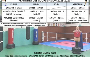 REPRISE DES COURS JEUDI 10 SEPTEMBRE 2026 : ADO/ADULTES +14 ANS / ENFANTS : VENDREDI 11 SEPTEMBRE 2026